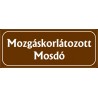 Mozgáskorlátozott mosdó 25x10 cm