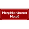 Mozgáskorlátozott mosdó 25x10 cm