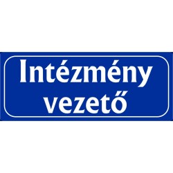 Intézmény vezető 25x10 cm