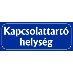 Kapcsolattartó helység 25x10 cm