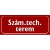 Szám. tech. terem 25x10 cm