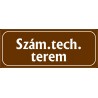 Szám. tech. terem 25x10 cm