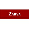 Zárva 30x10 cm