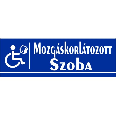 Mozgáskorlátozott szoba 30x10 cm