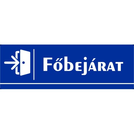 Főbejárat 30x10 cm