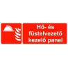 Utánvilágító Hő- és füstelvezető kezelő panel piktogram tábla