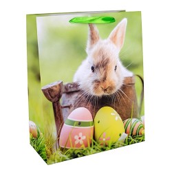 Dísztasak húsvéti 26x32 cm nyuszi tojásokkal