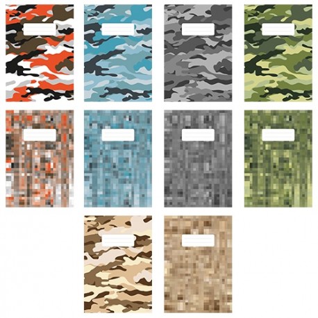 Füzet pd kisalakú 21-32 vonalas Camouflage vegyes