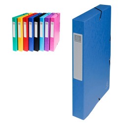 Füzetbox karton Exacompta A/4 40 mm gerinccel prespán kék