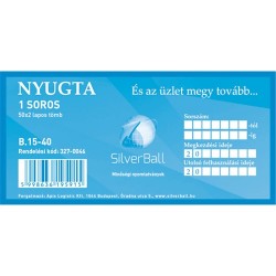 Nyugta egysoros 50x2 lapos SilverBall