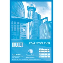 Szállítólevél A/5 50x2 lapos SilverBall