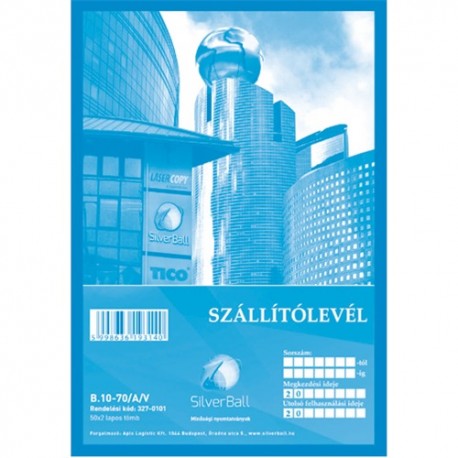 Szállítólevél A/5 50x2 lapos SilverBall