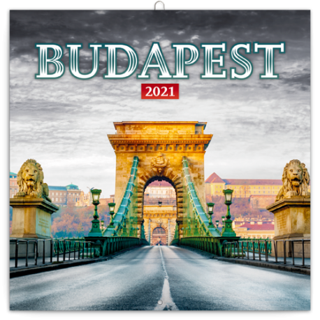 Naptár fali Realsystem 6097 lemez 30x30 cm Budapest