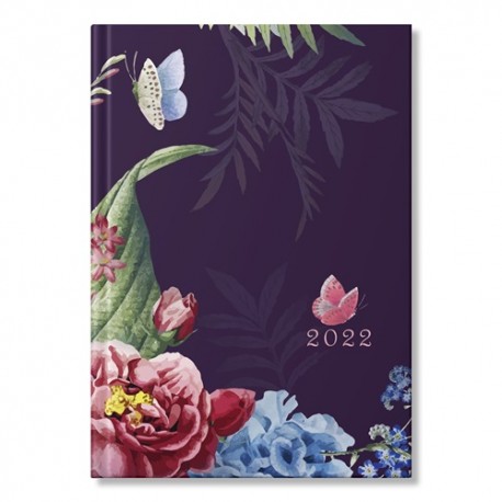 Határidőnapló Period Flower A/5 napi Dark Dream papír 2022