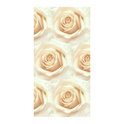 Asztalterítő 1,2x1,8 m papír damaszt dombornyomású Fehér rózsa