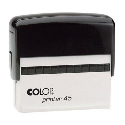 Colop Szövegbélyegző Printer 45 fekete ház kék párnával 25x82 mm
