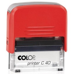 Colop Szövegbélyegző Printer C40 piros ház 23x59 mm