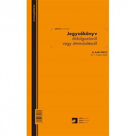 Jegyzőkönyv 25x2 lapos tömb A/4 álló