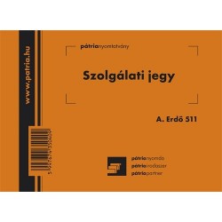 Szolgálati jegy 50x2 lapos tömb A/6 fekvő