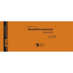 Készletkivételezési bizonylat 2 tételes 25x4 lapos tömb 245x102 mm