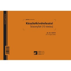 Készletkivételezési bizonylat 10 tételes 25x4 lapos tömb 245x170 mm