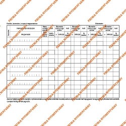 Eszközök munkahelyi nyilvántartása 123 tételes A/5 fekvő