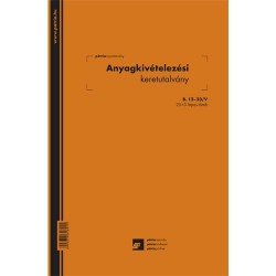 Anyagkivételezési keretutalvány 25x3 lapos tömb A/4 álló