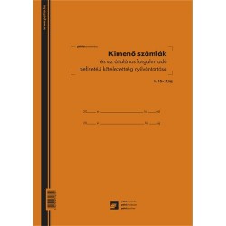 Kimenő számlák és az általános forgalmi adó befizetési kötelezettség nyilvántartó 50 lapos füzet 3 Áfás 240x340 mm