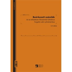 Beérkezett számlák és az előzetesen felszámított általános forgalmi adó nyilvántartó 50 lapos füzet 3 Áfás 240x340 mm