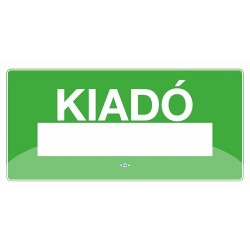 Információs tábla pd 10x20 cm Kiadó zöld