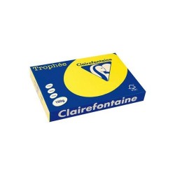 Másolópapír színes Clairefontaine Trophée A/3 160g intenzív sárga 250 ív/csomag (1039)