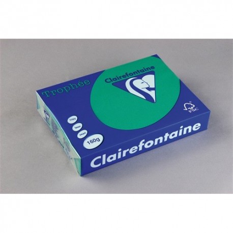 Másolópapír színes Clairefontaine Trophée A/3 160g intenzív sötétzöld 250 ív/csomag (1046)