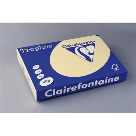 Másolópapír színes Clairefontaine Trophée A/3 80g pasztell sötétkrém 500 ív/csomag (1253)