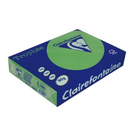 Másolópapír színes Clairefontaine Trophée A/4 80g intenzív középzöld 500 ív/csomag (1991)