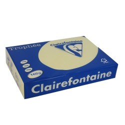 Másolópapír színes Clairefontaine Trophée A/4 160g pasztell sötétkrém 250 ív/csomag (1040)