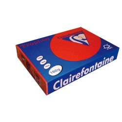 Másolópapír színes Clairefontaine Trophée A/4 160g intenzív korallpiros 250 ív/csomag (1004)