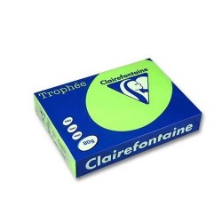 Másolópapír színes Clairefontaine Trophée A/4 80g neonzöld 500 ív/csomag (2975)
