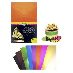 Kreatív kartonpapír Clairefontaine aluminium 25x35 cm 255g vegyes 10 ív/csomag