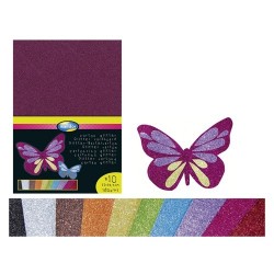 Kreatív kartonpapír Clairefontaine A/4 280g glitteres 10 ív/csomag