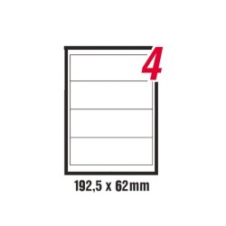 Etikett címke pd 192.5x62 mm szegéllyel 100 ív 400 db/doboz