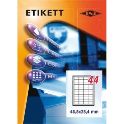 Etikett címke pd 48.5x25.4 mm szegéllyel 10 ív 440 db/csomag