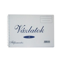 Vázlatfüzet spirálos B/4 32 lapos famentes