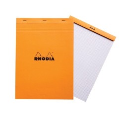 Jegyzettömb Clairefontaine Rhodia Orange A/4 80 lapos kockás