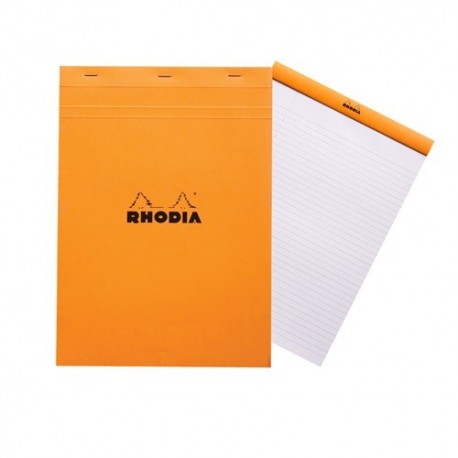 Jegyzettömb Clairefontaine Rhodia Orange A/4 80 lapos vonalas margós