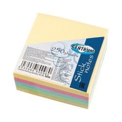 Öntapadós jegyzettömb Centrum Stick Notes 51x51 mm 250 lapos pasztell vegyes színek