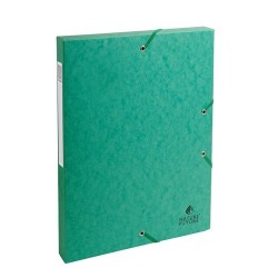 Füzetbox karton Exacompta A/4 25 mm gerinccel prespán zöld