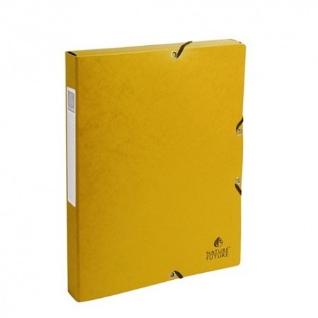Füzetbox karton Exacompta A/4 25 mm gerinccel prespán sárga
