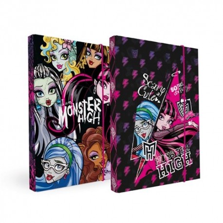 Füzetbox A/4 30 mm gerinccel gumis jumbo Monster High