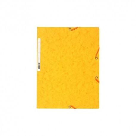 Gumis mappa karton Exacompta prespán A/4 sárga