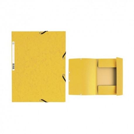 Gumis mappa karton Exacompta A/4 355g sárga